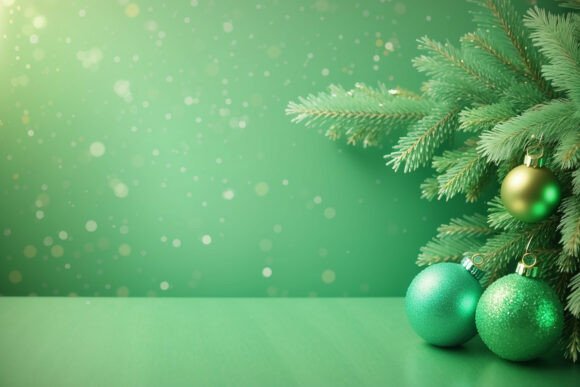 Download Green Christmas Digital Paper Background - Paper Collection