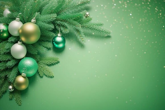Download Green Christmas Digital Paper Background - Paper Collection