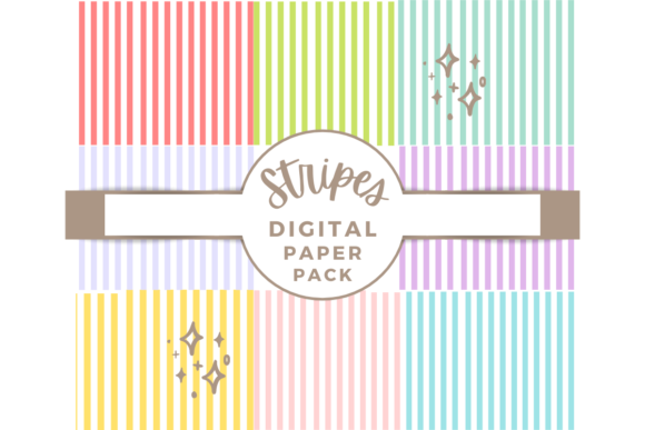 Download Striped Pattern Digital Paper Pack - Paper Collection