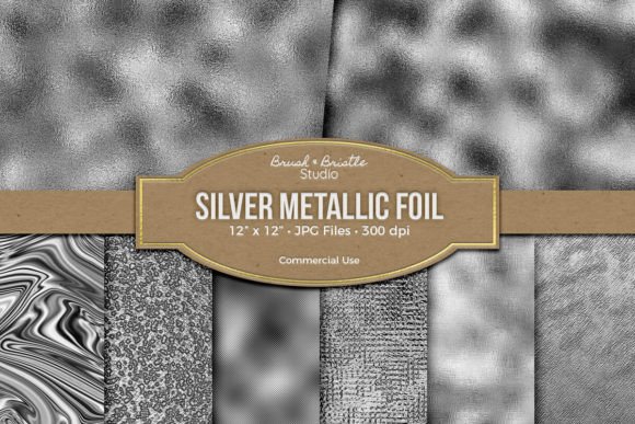 Download Silver Metallic Foil Digital Paper - Paper Collection