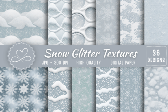 Download Snow Glitter Textures Digital Paper - Paper Collection