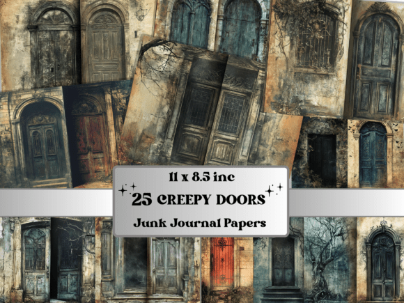 Download Creepy Doors Double Papers Ephemera - Paper Collection