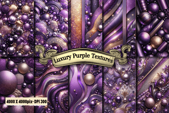 Download Luxury Purple Textures Digital Paper - Paper Collection