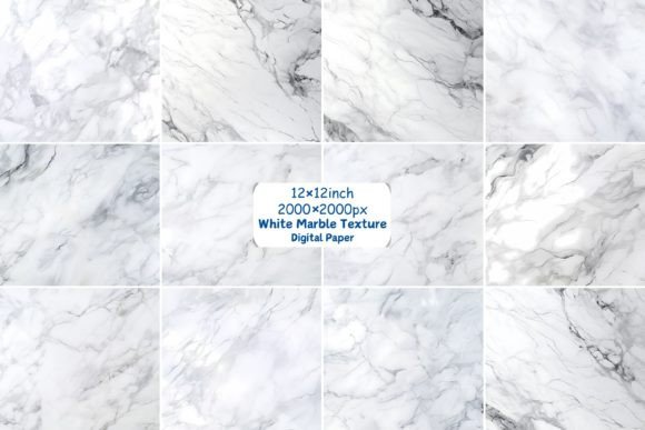 Download White Marble Texture Digital Paper Bundl - Paper Collection
