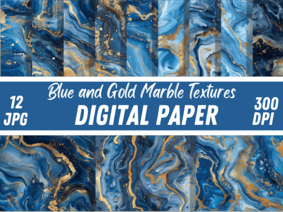 Download Luxury Blue Gold Marble Paper Background - Paper Collection