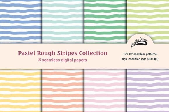 Download Striped Digital Paper Bundle Pack - Paper Collection