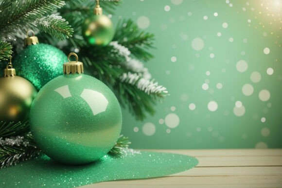 Download Green Christmas Digital Paper Background - Paper Collection