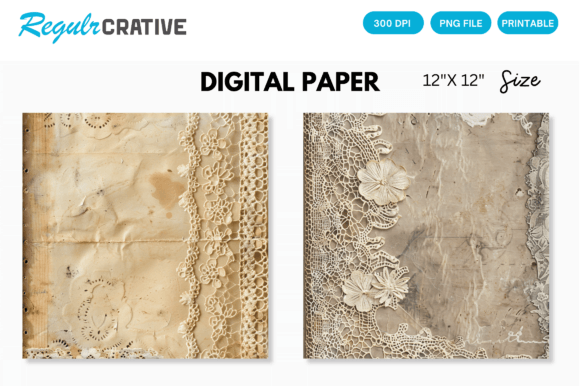 Download Antique Lace Junk Journal Digital Paper - Paper Collection