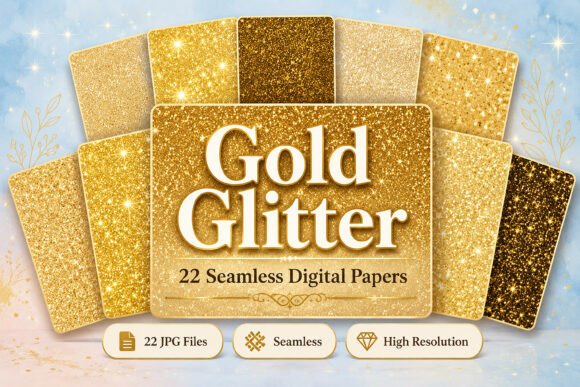 Download Gold Glitter Digital Paper - Paper Collection