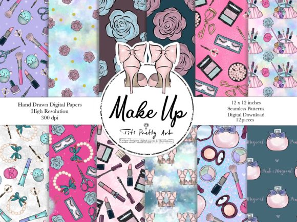 Download Makeup Digital Paper, Fashion Background - Paper Collection
