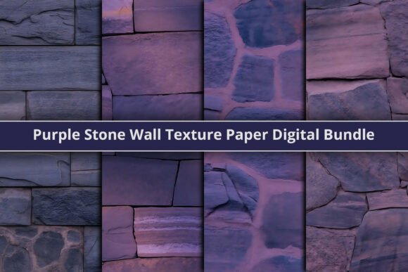 Download Purple Stone Wall Texture Paper Bundle - Paper Collection