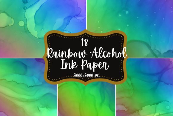 Download 18 Rainbow Alcohol Ink Paper - Paper Collection