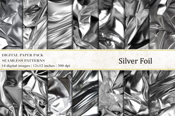 Download Silver Foil Digital Papers - Paper Collection