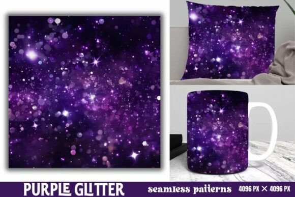 Download Purple Glitter Background Digital Paper - Paper Collection