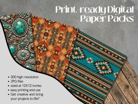 Download Western &amp; Southwest Digital Paper Pack | - Paper Collection