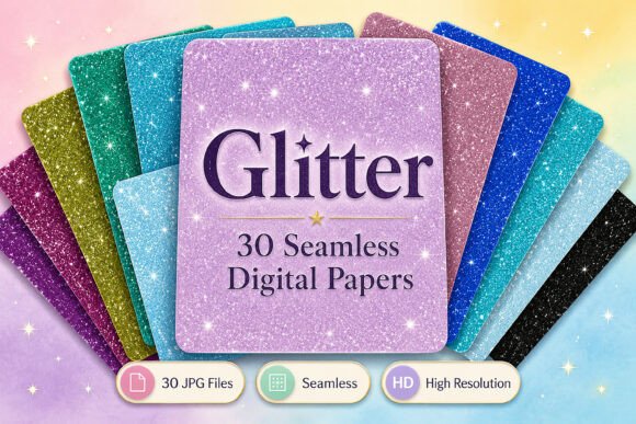 Download Glitter Digital Paper Pack - Paper Collection