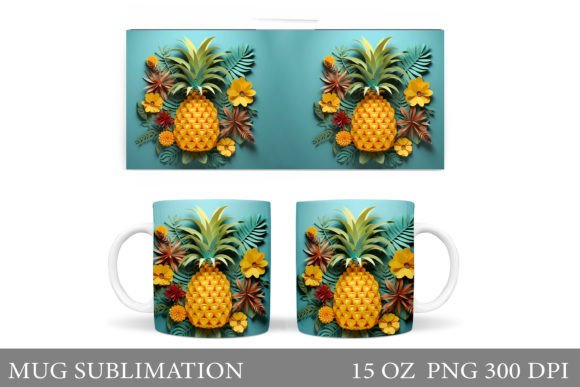 Download Pineapple Mug Wrap Sublimation. Paper Pi - Paper Collection