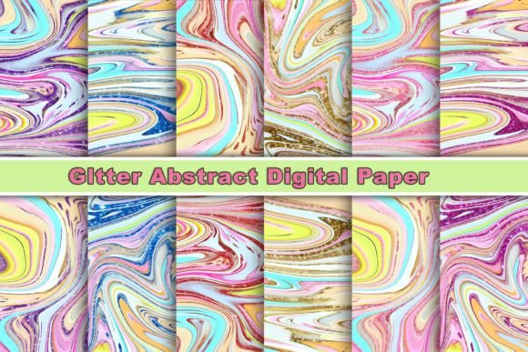 Download 6 Liquid Glitter Texture Digital Paper - Paper Collection