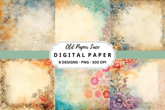 Download Watercolor Old Paper Lace Background - Paper Collection