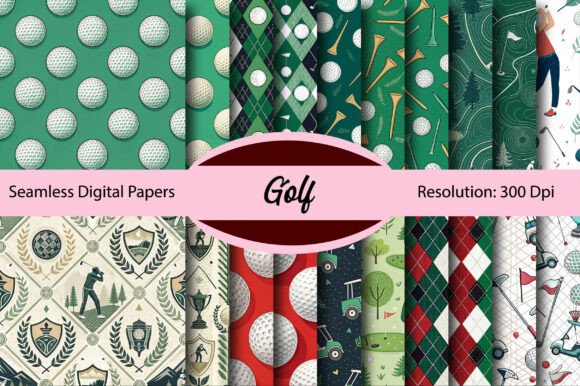 Download Golf Seamless Digital Paper - Paper Collection