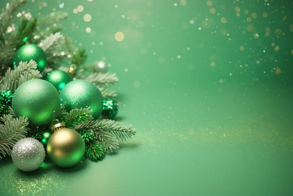 Download Green Christmas Digital Paper Background - Paper Collection