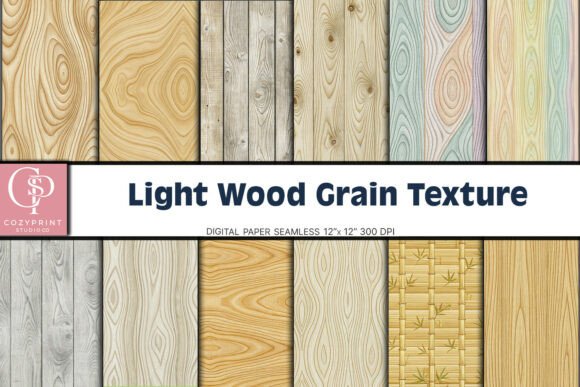 Download Light Wood Grain Texture Digital Paper - Paper Collection