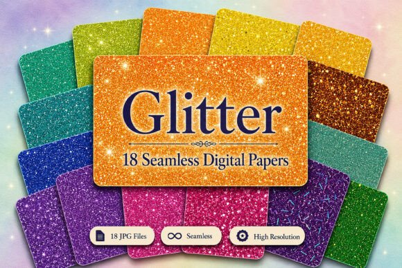 Download Glitter Digital Papers Set - Paper Collection