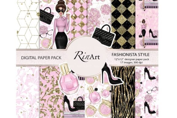 Download Fashion Girl Cosmetic Pink Paper Pattern - Paper Collection