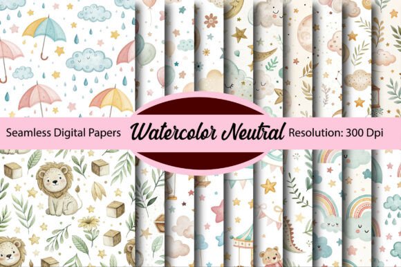 Download Watercolor Neutral Digital Paper - Paper Collection