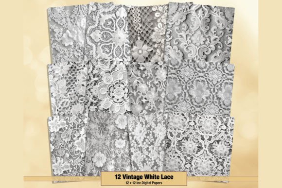 Download White Lace Digital Papers Backgrounds - Paper Collection