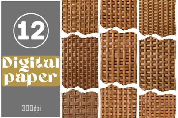 Download Woven Texture Digital Paper Set - Paper Collection