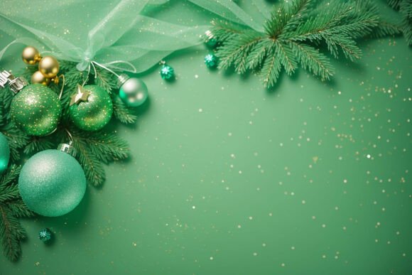 Download Green Christmas Digital Paper Background - Paper Collection