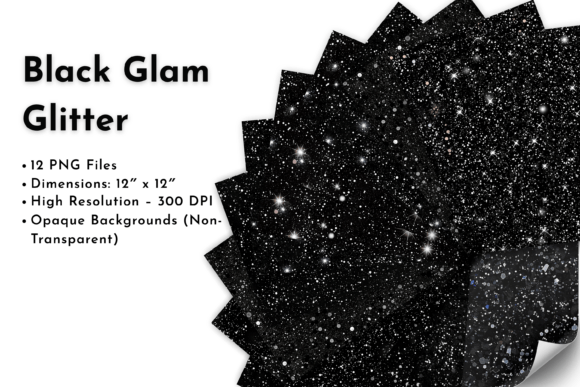 Download Black Glam Glitter Digital Paper - Paper Collection