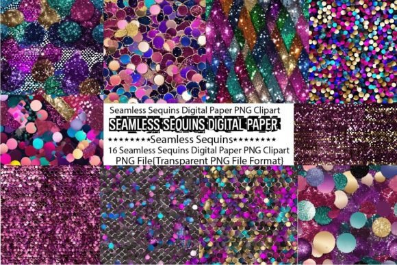 Download Seamless Sequins Digital Paper - Paper Collection