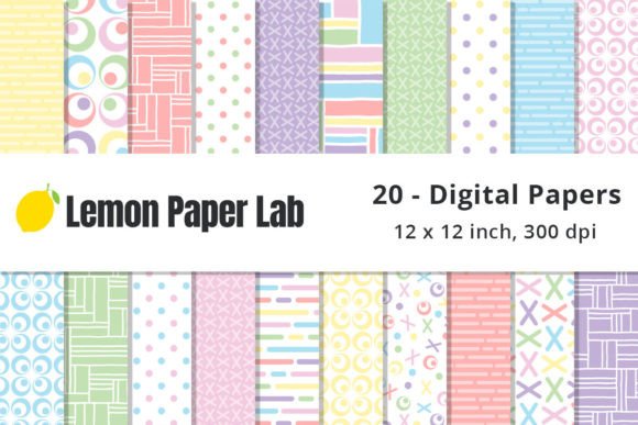 Download Pastel Rainbow Digital Scrapbook Paper - Paper Collection