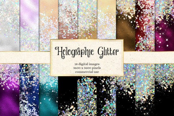 Download Holographic Glitter Digital Paper - Paper Collection