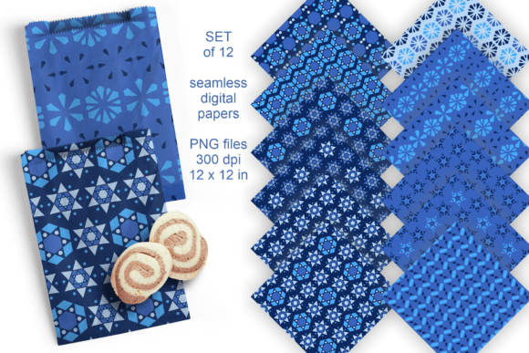 Download Blue Christmas Sublimation Paper Set - Paper Collection