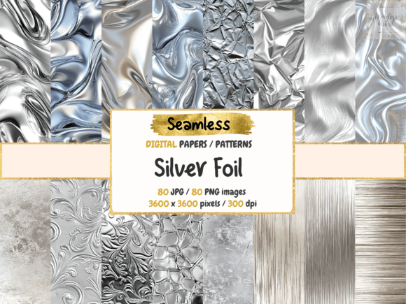 Download Silver Foil Seamless Digital Papers - Paper Collection