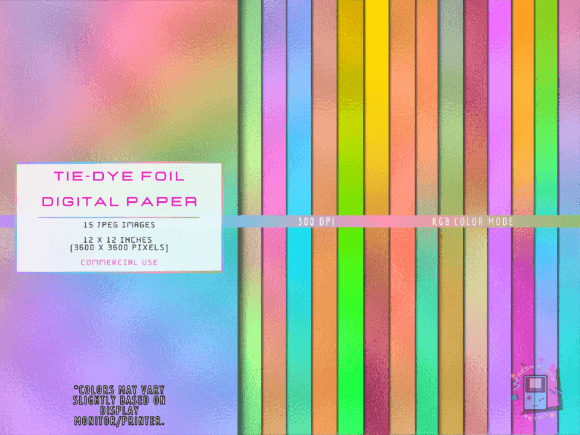 Download Tie-Dye Foils Digital Paper - Paper Collection