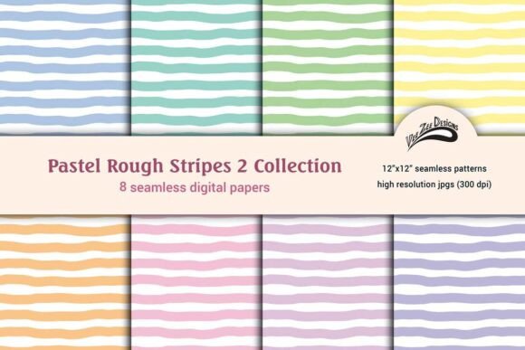 Download Striped Digital Paper Bundle Pack - Paper Collection