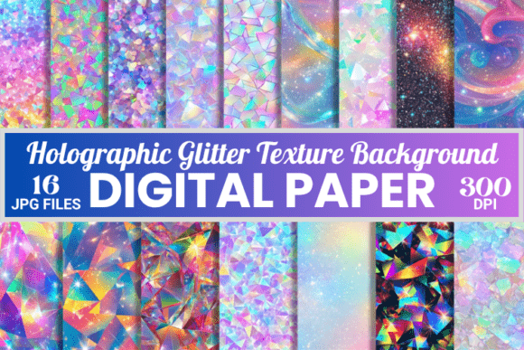 Download Holographic Glitter Texture Digital Paper - Paper Collection