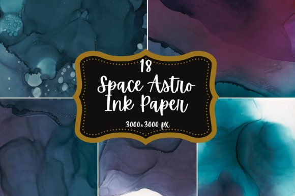 Download 18 Space Astro Alcohol Ink Paper - Paper Collection